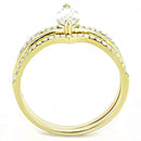 Silver Jewelry Rings Yellow Gold Ring DA276 Gold - Stainless Steel Ring with AAA Grade CZ Alamode Fashion Jewelry Outlet