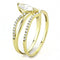 Silver Jewelry Rings Yellow Gold Ring DA276 Gold - Stainless Steel Ring with AAA Grade CZ Alamode Fashion Jewelry Outlet