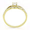 Silver Jewelry Rings Yellow Gold Ring DA277 Gold - Stainless Steel Ring with AAA Grade CZ Alamode Fashion Jewelry Outlet