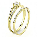 Silver Jewelry Rings Yellow Gold Ring DA277 Gold - Stainless Steel Ring with AAA Grade CZ Alamode Fashion Jewelry Outlet