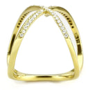 Silver Jewelry Rings Yellow Gold Ring DA387 Gold - Stainless Steel Ring with AAA Grade CZ Alamode Fashion Jewelry Outlet