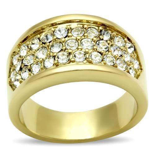 Silver Jewelry Rings Yellow Gold Ring GL002 Gold - Brass Ring with Top Grade Crystal Alamode Fashion Jewelry Outlet