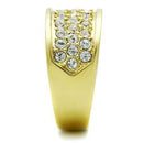 Silver Jewelry Rings Yellow Gold Ring GL002 Gold - Brass Ring with Top Grade Crystal Alamode Fashion Jewelry Outlet