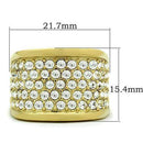 Silver Jewelry Rings Yellow Gold Ring GL006 Gold - Brass Ring with Top Grade Crystal Alamode Fashion Jewelry Outlet