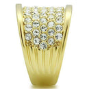 Silver Jewelry Rings Yellow Gold Ring GL006 Gold - Brass Ring with Top Grade Crystal Alamode Fashion Jewelry Outlet