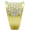 Silver Jewelry Rings Yellow Gold Ring GL006 Gold - Brass Ring with Top Grade Crystal Alamode Fashion Jewelry Outlet