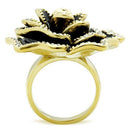 Silver Jewelry Rings Yellow Gold Ring GL021 Gold - Brass Ring with Top Grade Crystal Alamode Fashion Jewelry Outlet