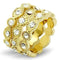 Silver Jewelry Rings Yellow Gold Ring GL026 Gold - Brass Ring with Top Grade Crystal Alamode Fashion Jewelry Outlet