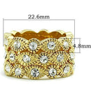 Silver Jewelry Rings Yellow Gold Ring GL026 Gold - Brass Ring with Top Grade Crystal Alamode Fashion Jewelry Outlet