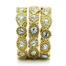 Silver Jewelry Rings Yellow Gold Ring GL026 Gold - Brass Ring with Top Grade Crystal Alamode Fashion Jewelry Outlet