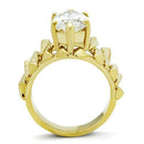 Yellow Gold Ring GL080 Gold - Brass Ring with AAA Grade CZ