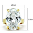 Silver Jewelry Rings Yellow Gold Ring GL083 Gold - Brass Ring with AAA Grade CZ Alamode Fashion Jewelry Outlet