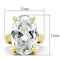 Silver Jewelry Rings Yellow Gold Ring GL083 Gold - Brass Ring with AAA Grade CZ Alamode Fashion Jewelry Outlet