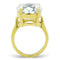 Silver Jewelry Rings Yellow Gold Ring GL083 Gold - Brass Ring with AAA Grade CZ Alamode Fashion Jewelry Outlet