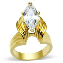 Silver Jewelry Rings Yellow Gold Ring GL088 Gold - Brass Ring with AAA Grade CZ Alamode Fashion Jewelry Outlet