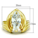 Silver Jewelry Rings Yellow Gold Ring GL088 Gold - Brass Ring with AAA Grade CZ Alamode Fashion Jewelry Outlet