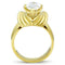 Silver Jewelry Rings Yellow Gold Ring GL088 Gold - Brass Ring with AAA Grade CZ Alamode Fashion Jewelry Outlet