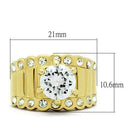 Silver Jewelry Rings Yellow Gold Ring GL095 Gold - Brass Ring with AAA Grade CZ Alamode Fashion Jewelry Outlet