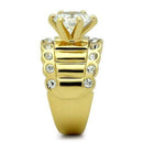 Silver Jewelry Rings Yellow Gold Ring GL095 Gold - Brass Ring with AAA Grade CZ Alamode Fashion Jewelry Outlet