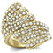 Silver Jewelry Rings Yellow Gold Ring GL284 Gold - Brass Ring with Top Grade Crystal Alamode Fashion Jewelry Outlet