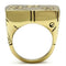 Silver Jewelry Rings Yellow Gold Ring GL287 Gold - Brass Ring with Epoxy in Jet Alamode Fashion Jewelry Outlet