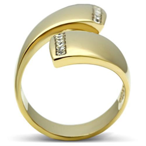 Silver Jewelry Rings Yellow Gold Ring GL292 Gold - Brass Ring with Top Grade Crystal Alamode Fashion Jewelry Outlet