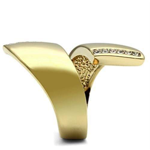 Silver Jewelry Rings Yellow Gold Ring GL292 Gold - Brass Ring with Top Grade Crystal Alamode Fashion Jewelry Outlet