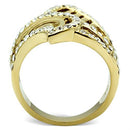 Silver Jewelry Rings Yellow Gold Ring GL296 Gold - Brass Ring with Top Grade Crystal Alamode Fashion Jewelry Outlet