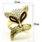 Silver Jewelry Rings Yellow Gold Ring GL297 Gold - Brass Ring with Top Grade Crystal Alamode Fashion Jewelry Outlet