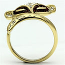 Silver Jewelry Rings Yellow Gold Ring GL297 Gold - Brass Ring with Top Grade Crystal Alamode Fashion Jewelry Outlet