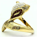 Silver Jewelry Rings Yellow Gold Ring GL297 Gold - Brass Ring with Top Grade Crystal Alamode Fashion Jewelry Outlet