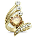 Silver Jewelry Rings Yellow Gold Ring GL300 Gold - Brass Ring with AAA Grade CZ Alamode Fashion Jewelry Outlet