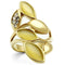 Silver Jewelry Rings Yellow Gold Ring GL302 Gold - Brass Ring with Synthetic in Citrine Yellow Alamode Fashion Jewelry Outlet