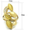 Silver Jewelry Rings Yellow Gold Ring GL302 Gold - Brass Ring with Synthetic in Citrine Yellow Alamode Fashion Jewelry Outlet