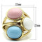 Silver Jewelry Rings Yellow Gold Ring GL303 Gold - Brass Ring with Synthetic Alamode Fashion Jewelry Outlet