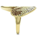 Silver Jewelry Rings Yellow Gold Ring GL304 Gold - Brass Ring with Top Grade Crystal Alamode Fashion Jewelry Outlet