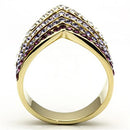 Silver Jewelry Rings Yellow Gold Ring GL305 Gold - Brass Ring with Top Grade Crystal Alamode Fashion Jewelry Outlet