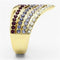 Silver Jewelry Rings Yellow Gold Ring GL305 Gold - Brass Ring with Top Grade Crystal Alamode Fashion Jewelry Outlet