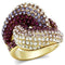 Silver Jewelry Rings Yellow Gold Ring GL306 Gold - Brass Ring with Top Grade Crystal Alamode Fashion Jewelry Outlet