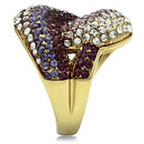 Silver Jewelry Rings Yellow Gold Ring GL306 Gold - Brass Ring with Top Grade Crystal Alamode Fashion Jewelry Outlet