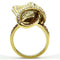 Silver Jewelry Rings Yellow Gold Ring GL307 Gold - Brass Ring with Top Grade Crystal Alamode Fashion Jewelry Outlet