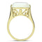 Silver Jewelry Rings Yellow Gold Ring GL309 Gold - Brass Ring with Synthetic in White Alamode Fashion Jewelry Outlet