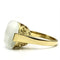 Silver Jewelry Rings Yellow Gold Ring GL309 Gold - Brass Ring with Synthetic in White Alamode Fashion Jewelry Outlet