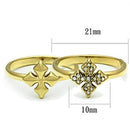 Silver Jewelry Rings Yellow Gold Ring GL319 Gold - Brass Ring with Top Grade Crystal Alamode Fashion Jewelry Outlet