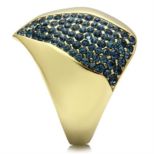 Silver Jewelry Rings Yellow Gold Ring GL324 Gold - Brass Ring with Top Grade Crystal Alamode Fashion Jewelry Outlet