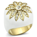 Silver Jewelry Rings Yellow Gold Ring GL326 Gold - Brass Ring with Top Grade Crystal Alamode Fashion Jewelry Outlet