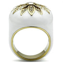Silver Jewelry Rings Yellow Gold Ring GL326 Gold - Brass Ring with Top Grade Crystal Alamode Fashion Jewelry Outlet