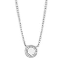 Charm Necklace 3W447 Rhodium Brass Necklace with AAA Grade CZ