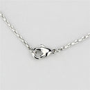 Charm Necklace 3W447 Rhodium Brass Necklace with AAA Grade CZ