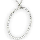 Silver Necklaces Crystal Necklace 36106 Rhodium Brass Necklace with Top Grade Crystal Alamode Fashion Jewelry Outlet